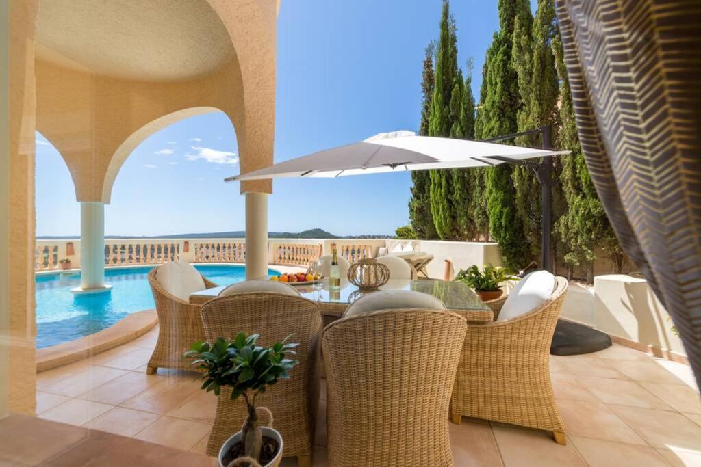 Luxury Meerblick Villa Buena Vista in Santa Ponsa Exterior foto